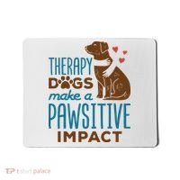 Cute Therapy Dogs Make A Pawsitive Impact Therapy Dog Team Mousepad thumb 0