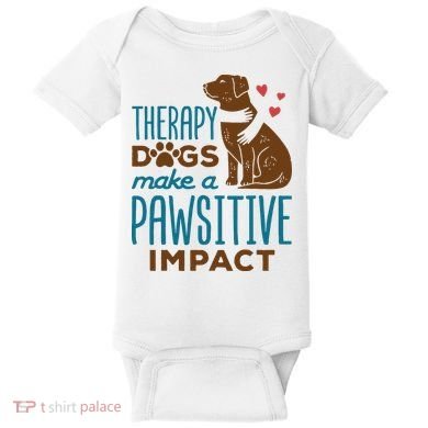Cute Therapy Dogs Make A Pawsitive Impact Therapy Dog Team Baby Bodysuit
