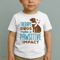 Cute Therapy Dogs Make A Pawsitive Impact Therapy Dog Team Toddler T-Shirt thumb 2