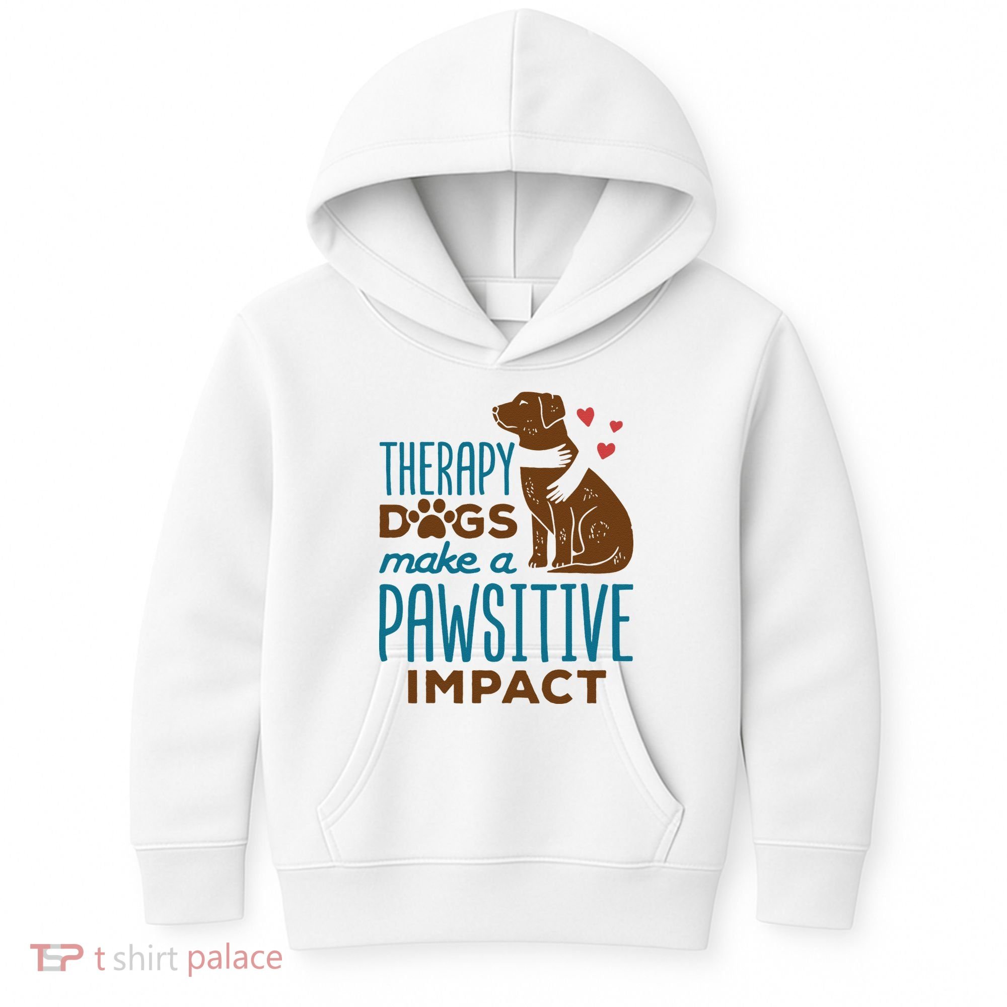 Cute Therapy Dogs Make A Pawsitive Impact Therapy Dog Team Kids Hoodie