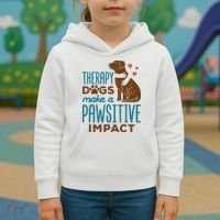 Cute Therapy Dogs Make A Pawsitive Impact Therapy Dog Team Kids Hoodie thumb 3
