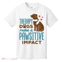Cute Therapy Dogs Make A Pawsitive Impact Therapy Dog Team Kids T-Shirt thumb 0