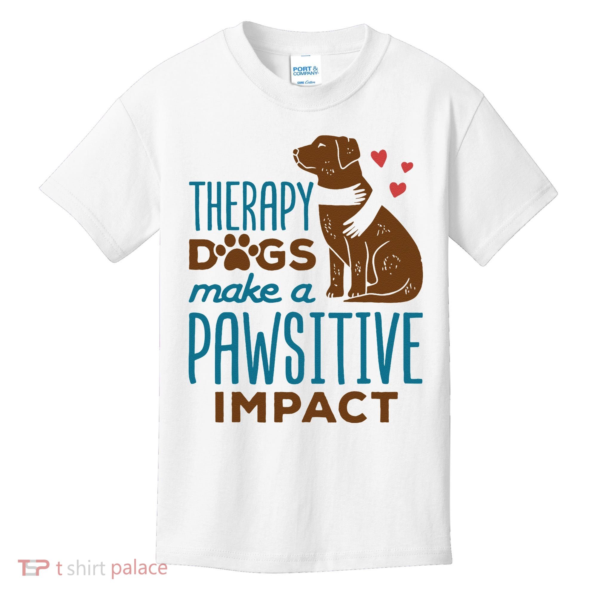 Cute Therapy Dogs Make A Pawsitive Impact Therapy Dog Team Kids T-Shirt