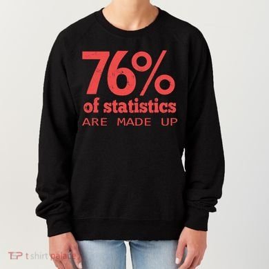 Cool Teksture Design 76% Statistics Patern Women's Sweatshirt