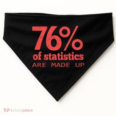 Cool Teksture Design 76% Statistics Patern USA-Made Doggie Bandana