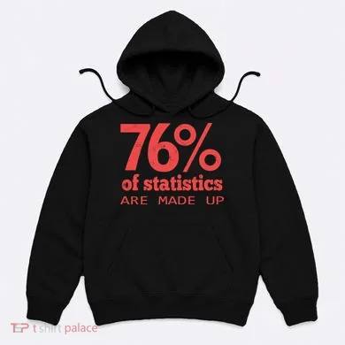 Cool Teksture Design 76% Statistics Patern Hoodie