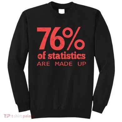 Cool Teksture Design 76% Statistics Patern Sweatshirt