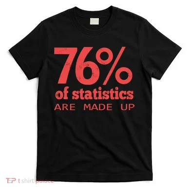 Cool Teksture Design 76% Statistics Patern T-Shirt