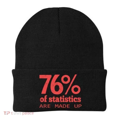 Cool Teksture Design 76% Statistics Patern Beanie