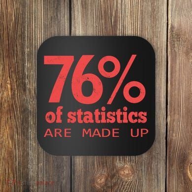 Cool Teksture Design 76% Statistics Patern Coaster
