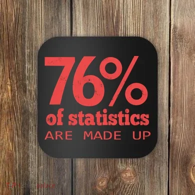 Cool Teksture Design 76% Statistics Patern Coaster