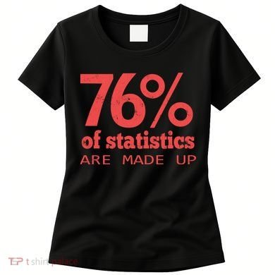 Cool Teksture Design 76% Statistics Patern Women's T-Shirt