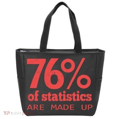 Cool Teksture Design 76% Statistics Patern Tote Bag