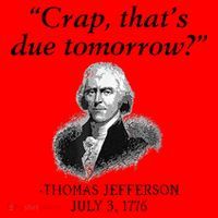 Crap That's Due Tomorrow Thomas Jefferson Funny 4th Of July Santa Hat thumb 1