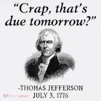 Crap That's Due Tomorrow Thomas Jefferson Funny 4th Of July USA-Made Doggie Bandana thumb 2