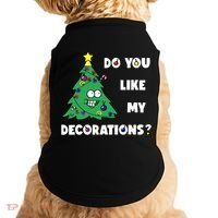 Christmas Tree Do You Like My Decorations Xmas Lights Doggie Tank thumb 0
