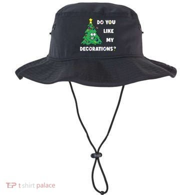 Christmas Tree Do You Like My Decorations Xmas Lights Bucket Hat