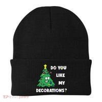 Christmas Tree Do You Like My Decorations Xmas Lights Beanie thumb 0