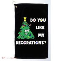 Christmas Tree Do You Like My Decorations Xmas Lights Golf Towel thumb 0