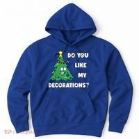 Christmas Tree Do You Like My Decorations Xmas Lights Hoodie thumb 0