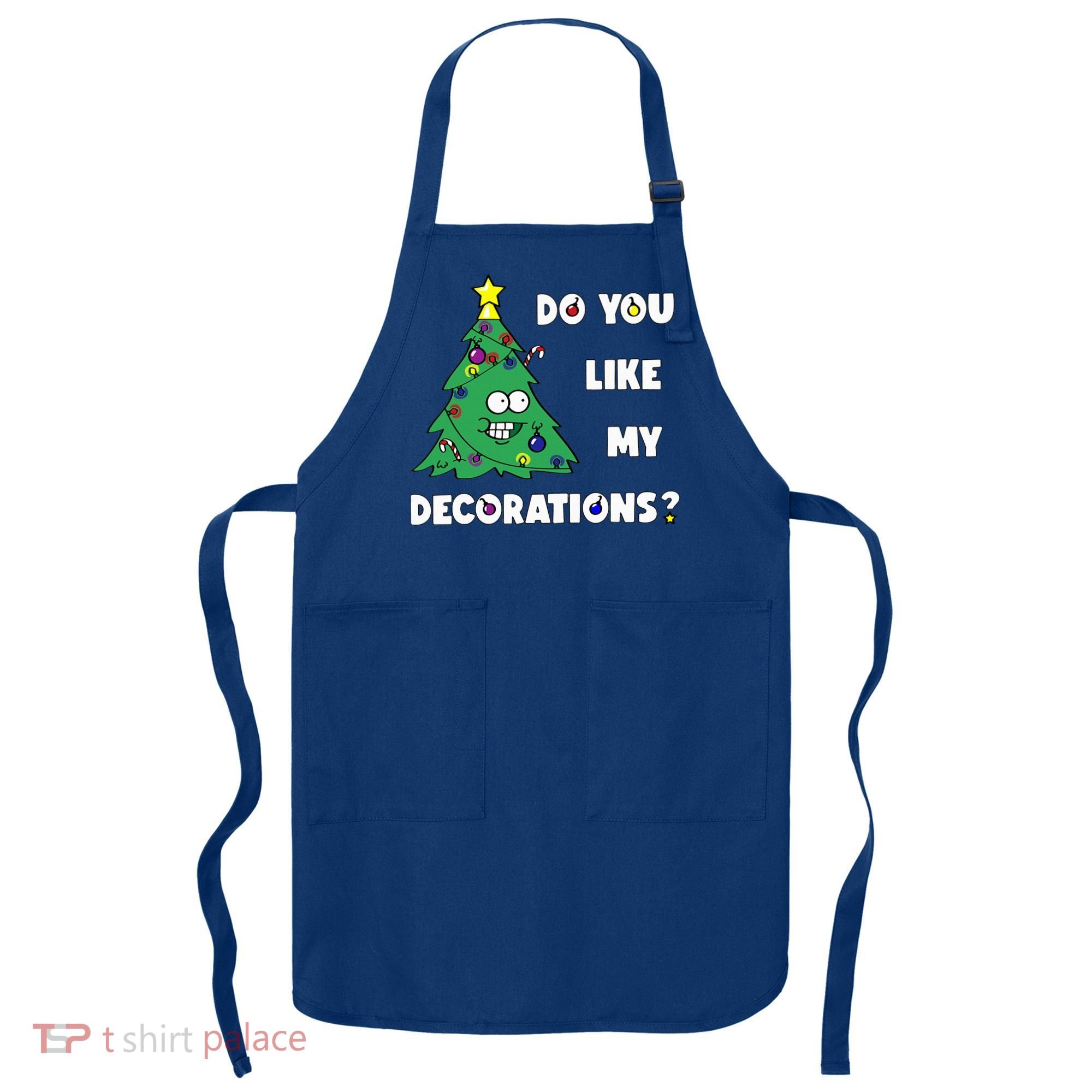 Christmas Tree Do You Like My Decorations Xmas Lights Apron