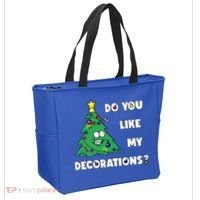 Christmas Tree Do You Like My Decorations Xmas Lights Tote Bag thumb 2