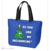 Christmas Tree Do You Like My Decorations Xmas Lights Tote Bag thumb 3