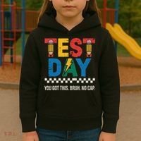 Crush Test Day You Got This Bruh No Cap Kids Hoodie thumb 3