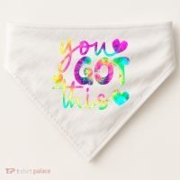 Cute Tie Dye You Got This USA-Made Doggie Bandana thumb 0