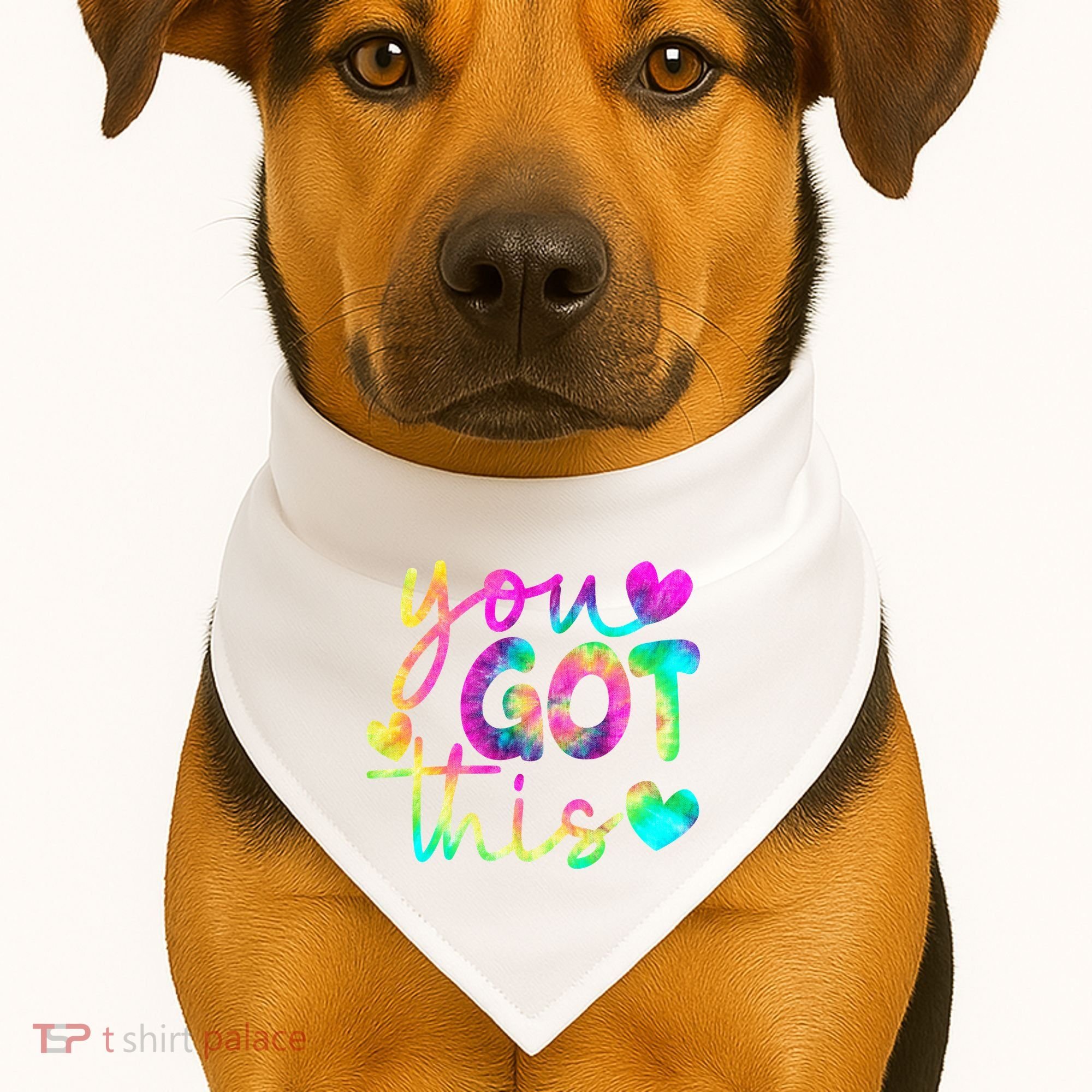 Cute Tie Dye You Got This USA-Made Doggie Bandana
