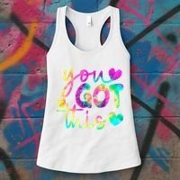 Cute Tie Dye You Got This Women's Tank Top thumb 3