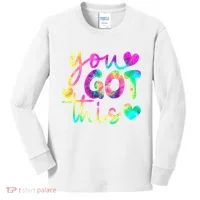 Cute Tie Dye You Got This Kids Long Sleeve Shirt thumb 0