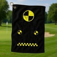 Crash Test Dummy Last Minute Costume Funny Halloween Golf Towel thumb 1