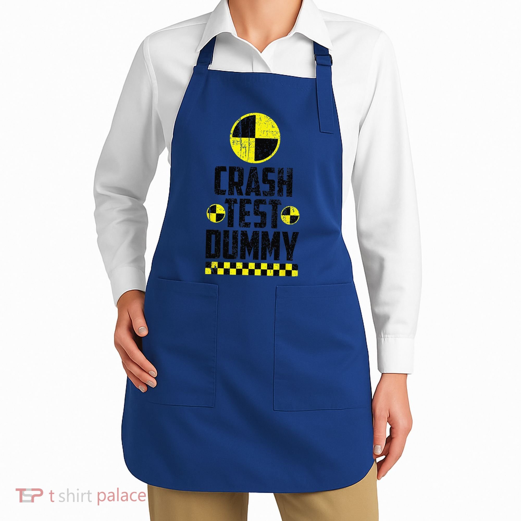 Crash Test Dummy Last Minute Costume Funny Halloween Apron