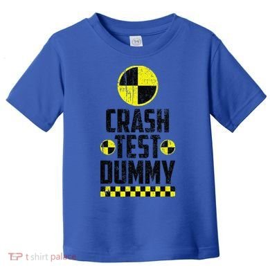 Crash Test Dummy Last Minute Costume Funny Halloween Toddler T-Shirt