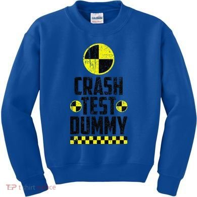 Crash Test Dummy Last Minute Costume Funny Halloween Kids Sweatshirt