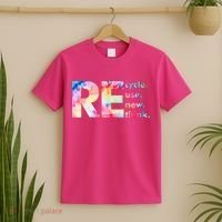 Colorful Tie Dye Recycle Reuse Renew Rethink Celebrate Earth Day T-Shirt thumb 2