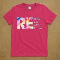 Colorful Tie Dye Recycle Reuse Renew Rethink Celebrate Earth Day T-Shirt thumb 5