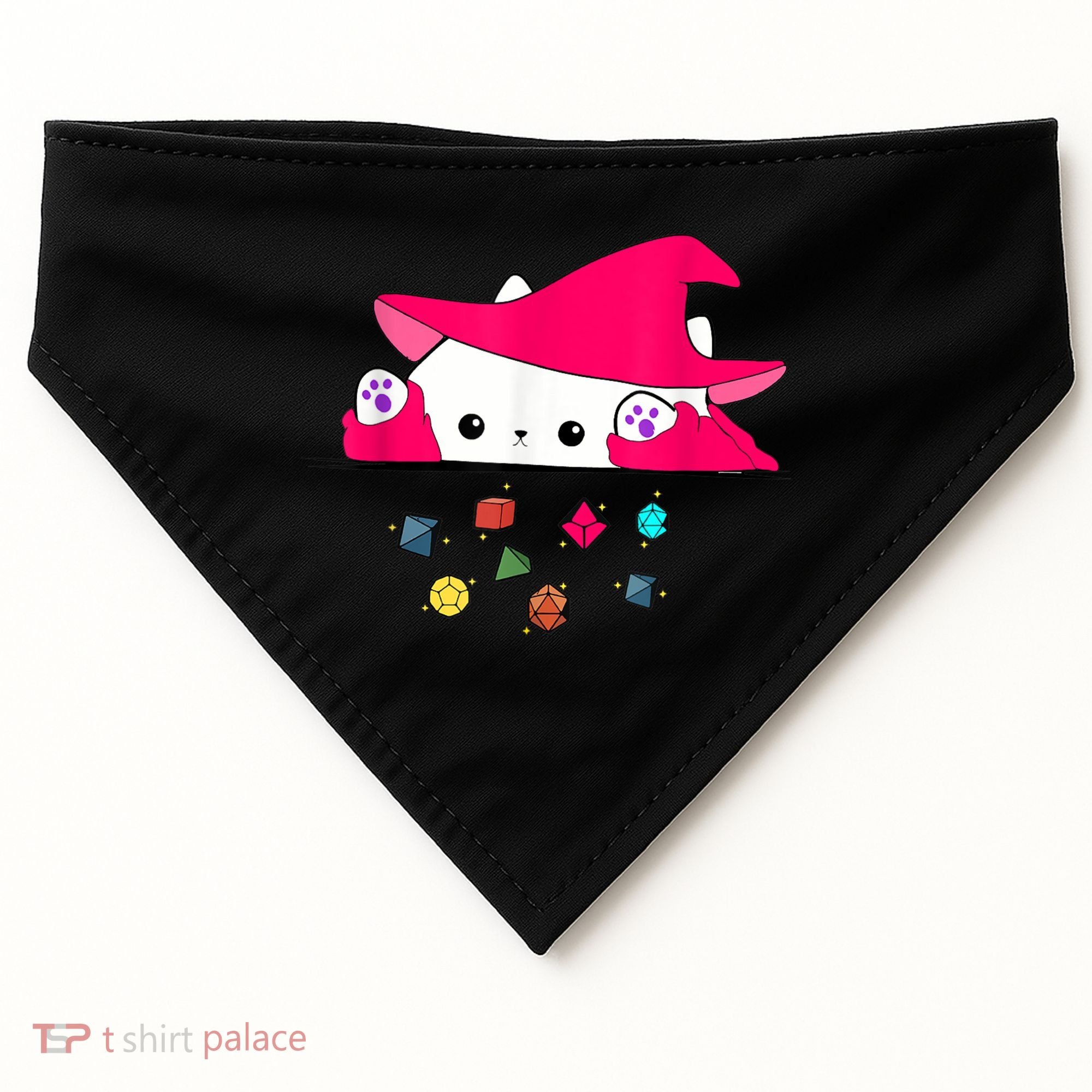 Cat Throwing Dice Tabletop Games USA-Made Doggie Bandana