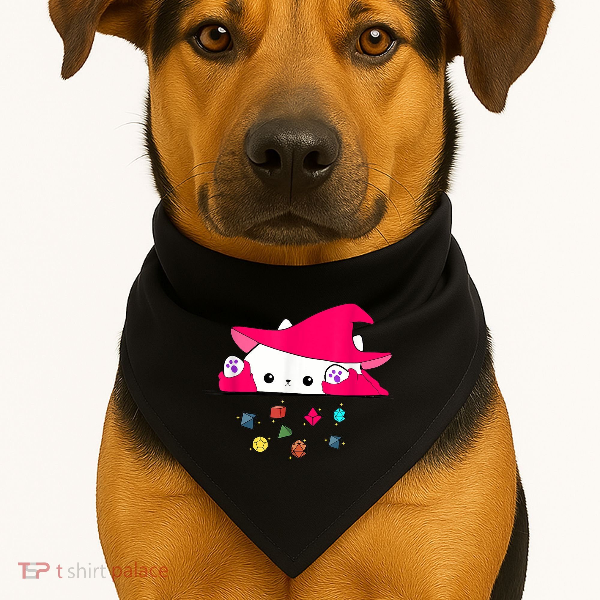 Cat Throwing Dice Tabletop Games USA-Made Doggie Bandana