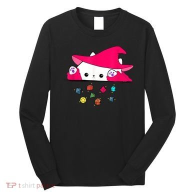 Cat Throwing Dice Tabletop Games Long Sleeve Shirt