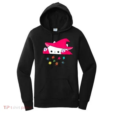 Cat Throwing Dice Tabletop Games Women's Hoodie