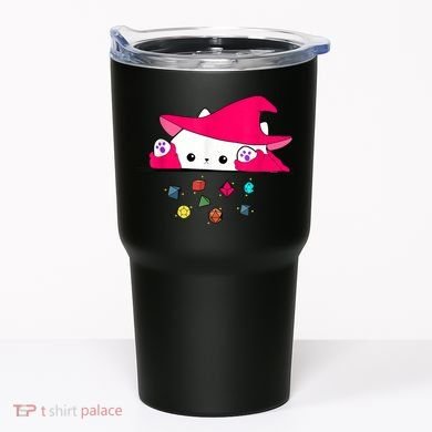 Cat Throwing Dice Tabletop Games Tumbler