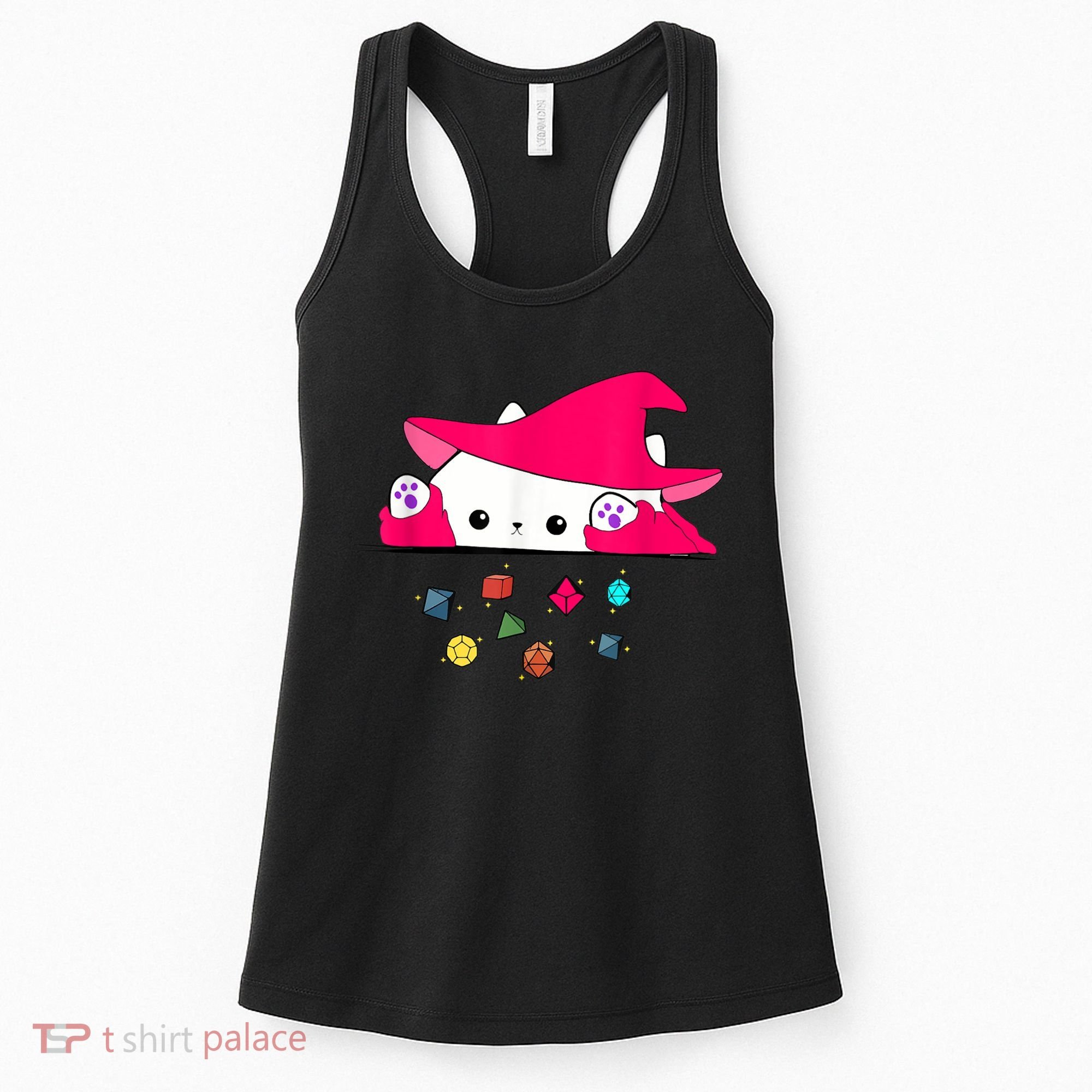 Cat Throwing Dice Tabletop Games Women's Tank Top