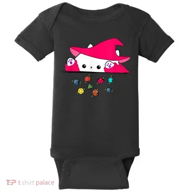 Cat Throwing Dice Tabletop Games Baby Bodysuit