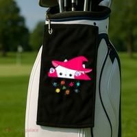 Cat Throwing Dice Tabletop Games Golf Towel thumb 2