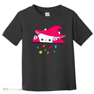 Cat Throwing Dice Tabletop Games Toddler T-Shirt