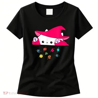 Cat Throwing Dice Tabletop Games Women's T-Shirt