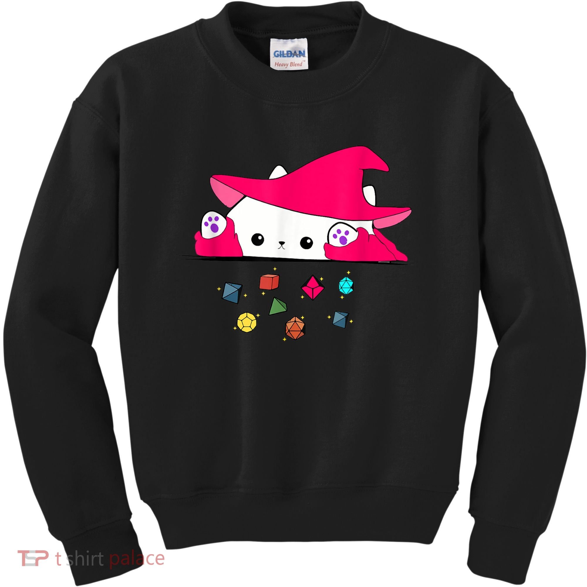 Cat Throwing Dice Tabletop Games Kids Sweatshirt
