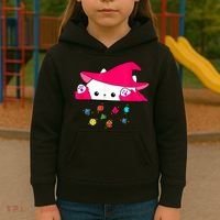 Cat Throwing Dice Tabletop Games Kids Hoodie thumb 3